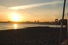sunset at Estoril beach
